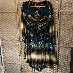 Elegant Multicolor Midi Dress